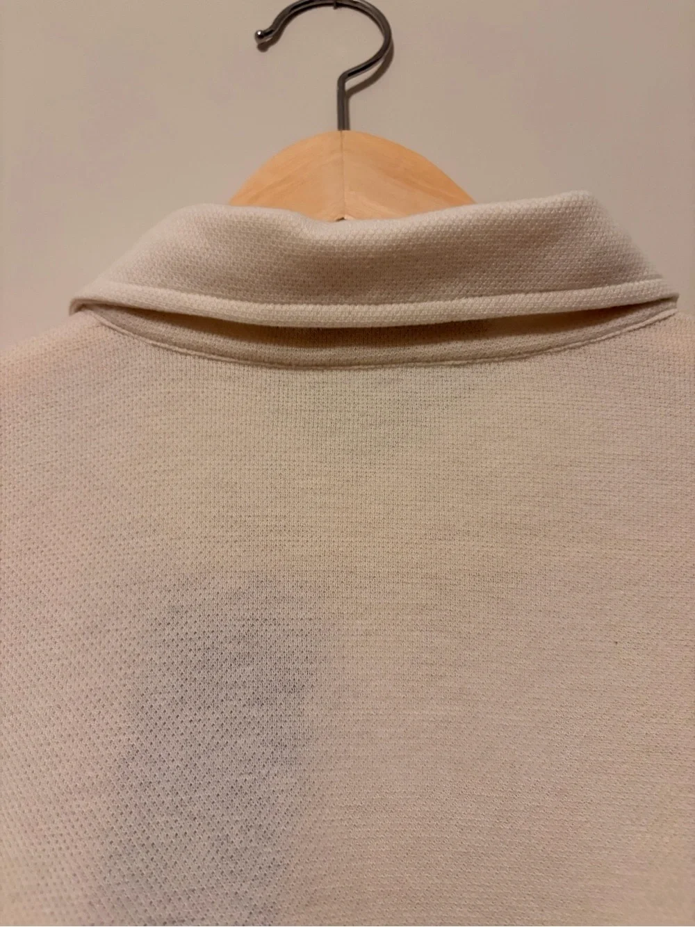 Ralph Lauren Cashmere Men's Ivory Knit Polo Shirt